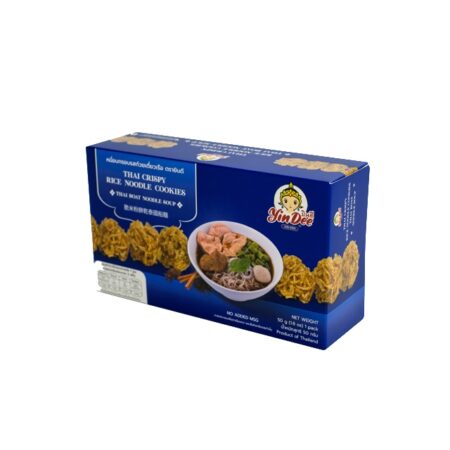 Yindee Brand Thai Crispy Rice Noodle Cookies Thai Boat Noodle Soup flavor (net weight 50g)