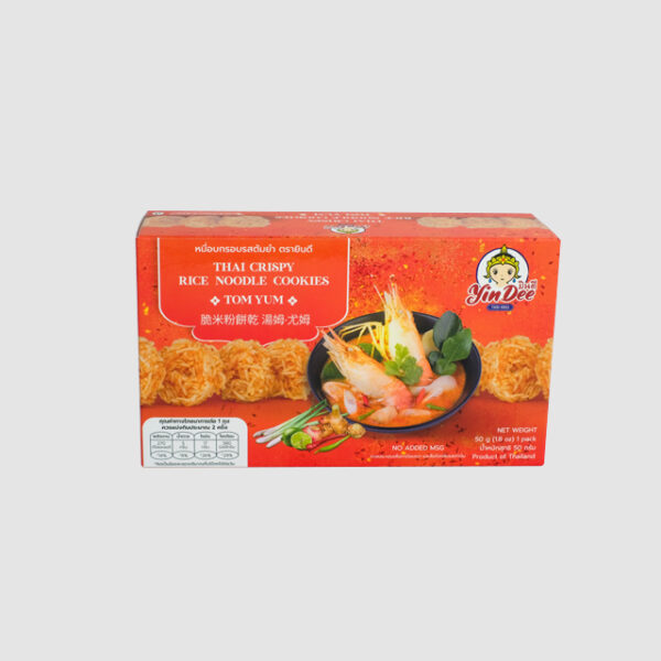 Yindee Brand Thai Crispy Rice Noodle Cookies Tom Yum flavor (net weight 50g) - Image 5