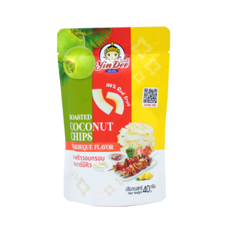 Yindee Brand Roasted Coconut Chips Barbeque Flavor (net weight 40g)